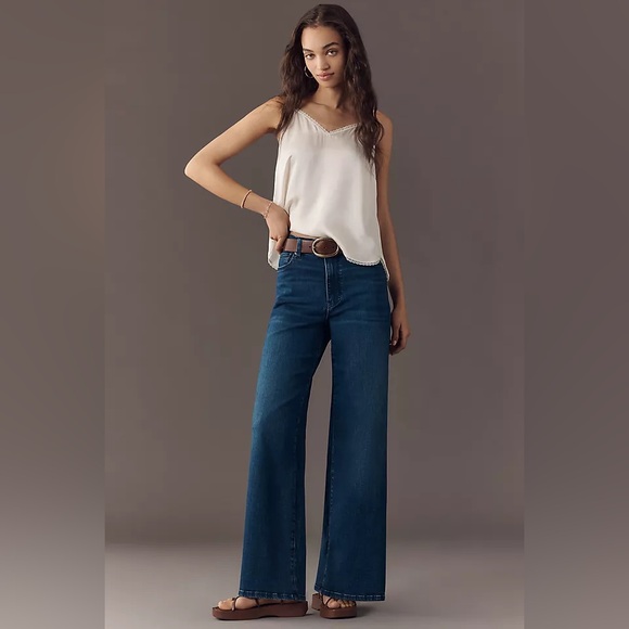 Frame Le Palazzo Wide Leg Jeans in Blue Size 29 - Picture 2 of 11